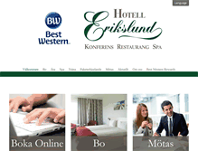 Tablet Screenshot of hotellerikslund.se